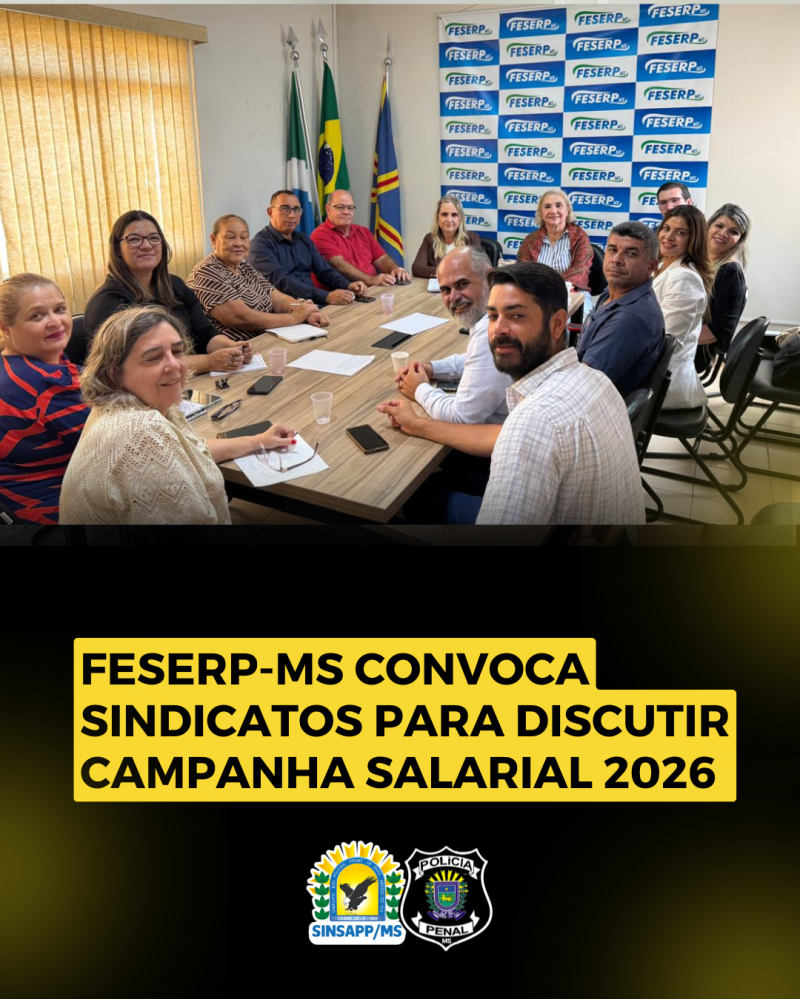 FESERP-MS convoca sindicatos para discutir campanha Salarial 2026